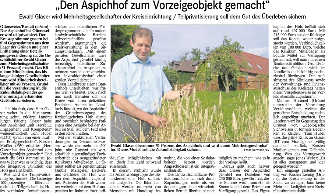 BT 16.12.15  Den Aspichhof zum Vorzeigeprojekt gemacht