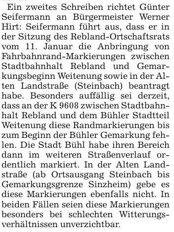 ABB 16.01.16 Schäden Sommerbühn + Fahrbahnmarkierungen