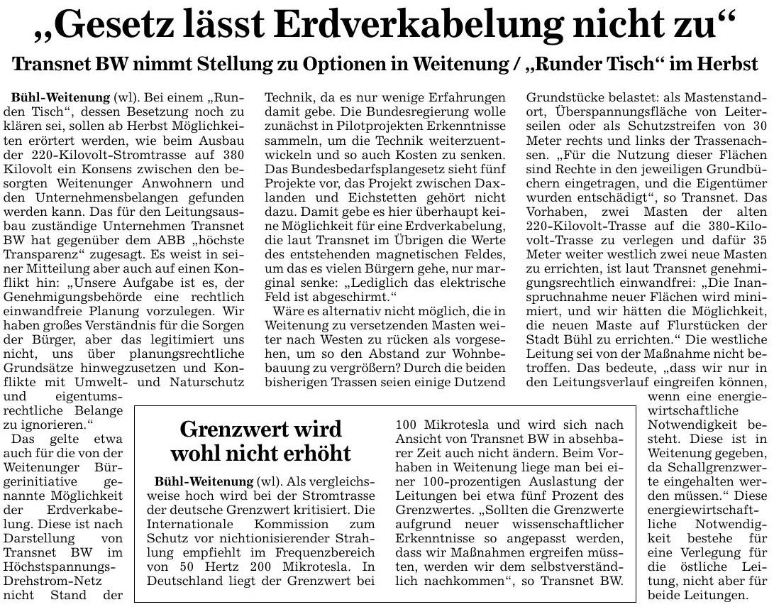 ABB 20.08.16 Keine Erdverkabelung