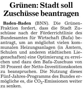 BNN 05.08.16 Grünen-Antrag wg.Zuschüssen