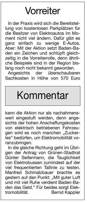 BNN 25.08.16 Vorreiter - Kommentar