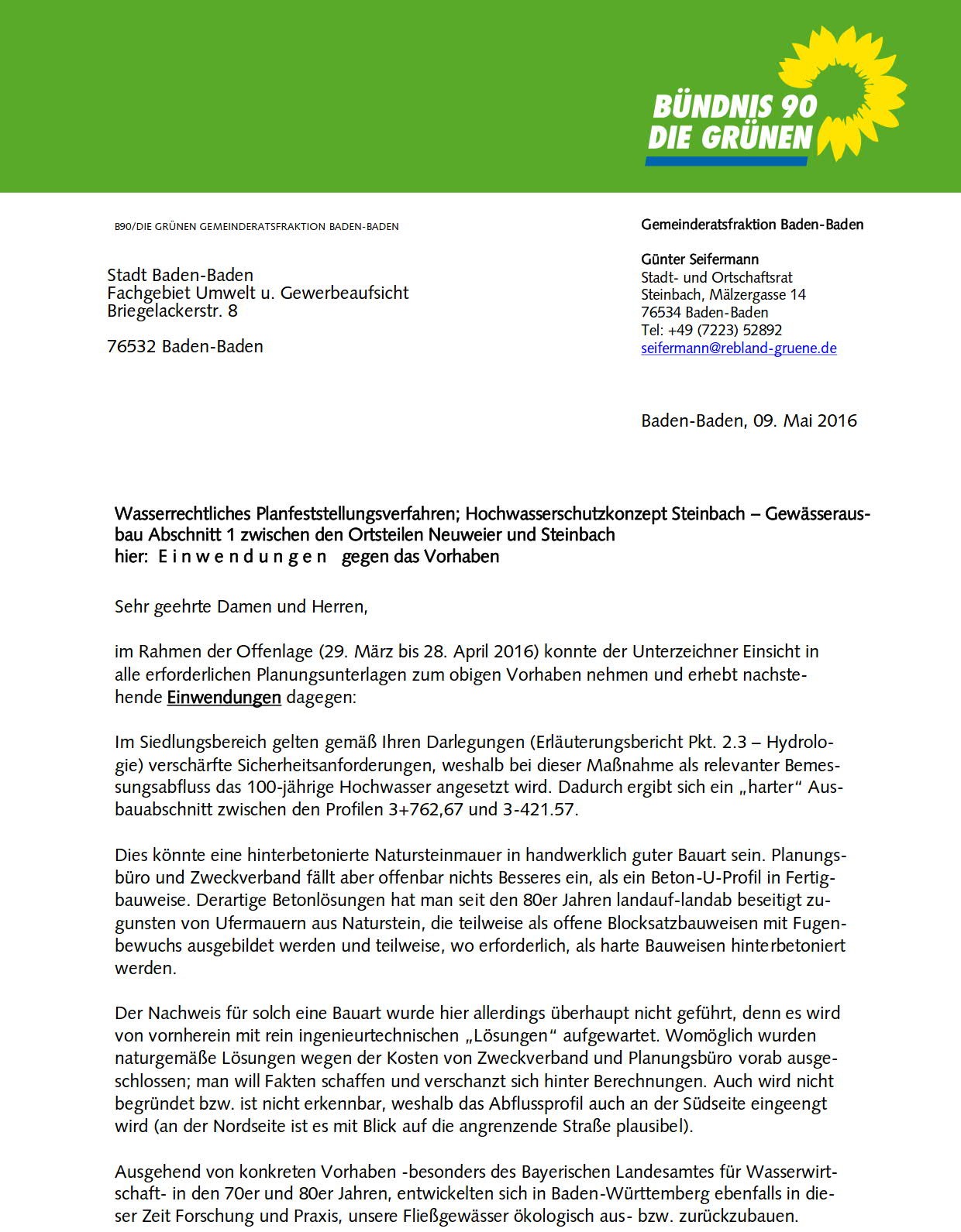 Einwendungen gegen Steinbach-Ausbau des Zweckverbandes_1